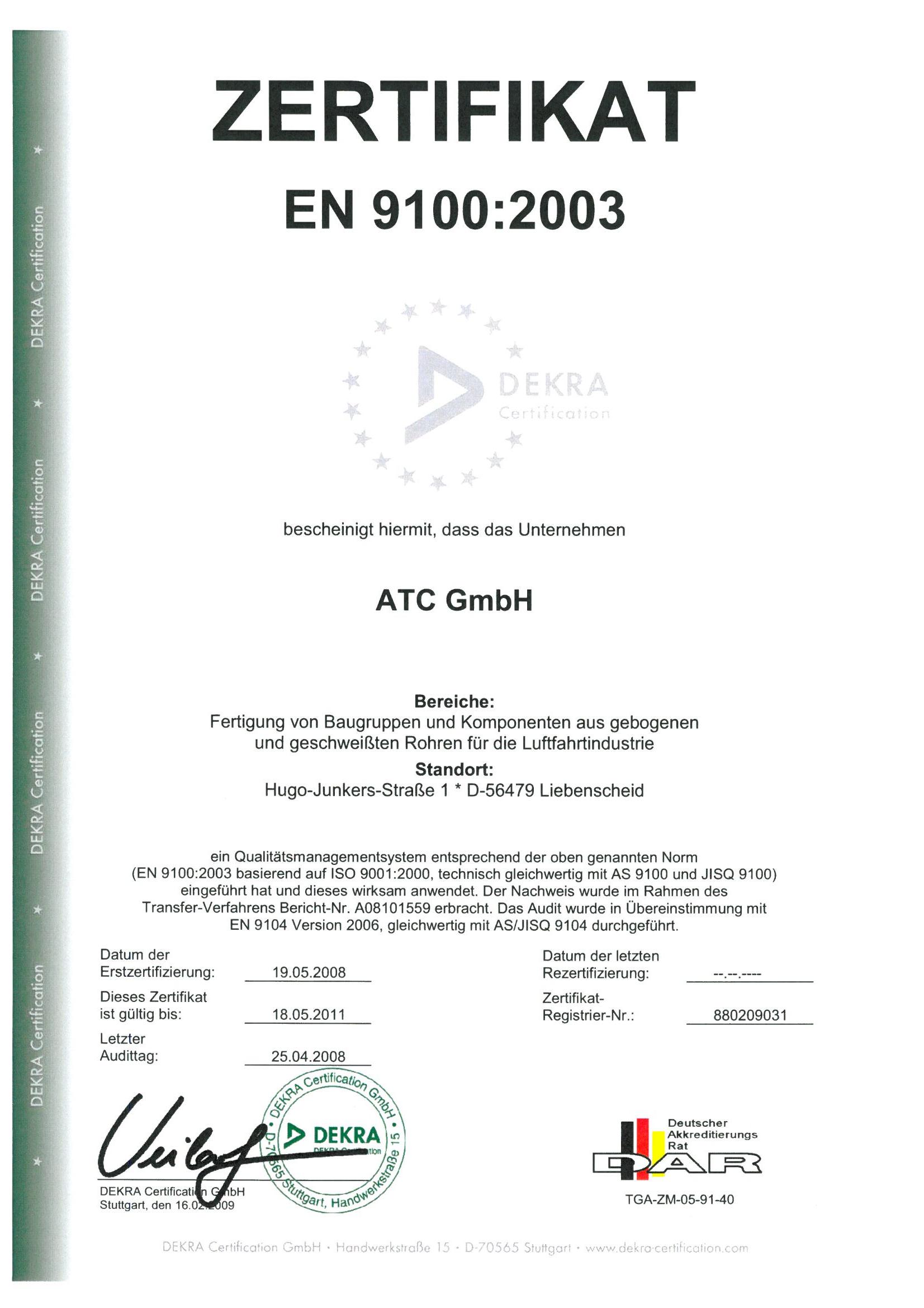 EN9100 DEKRA dt