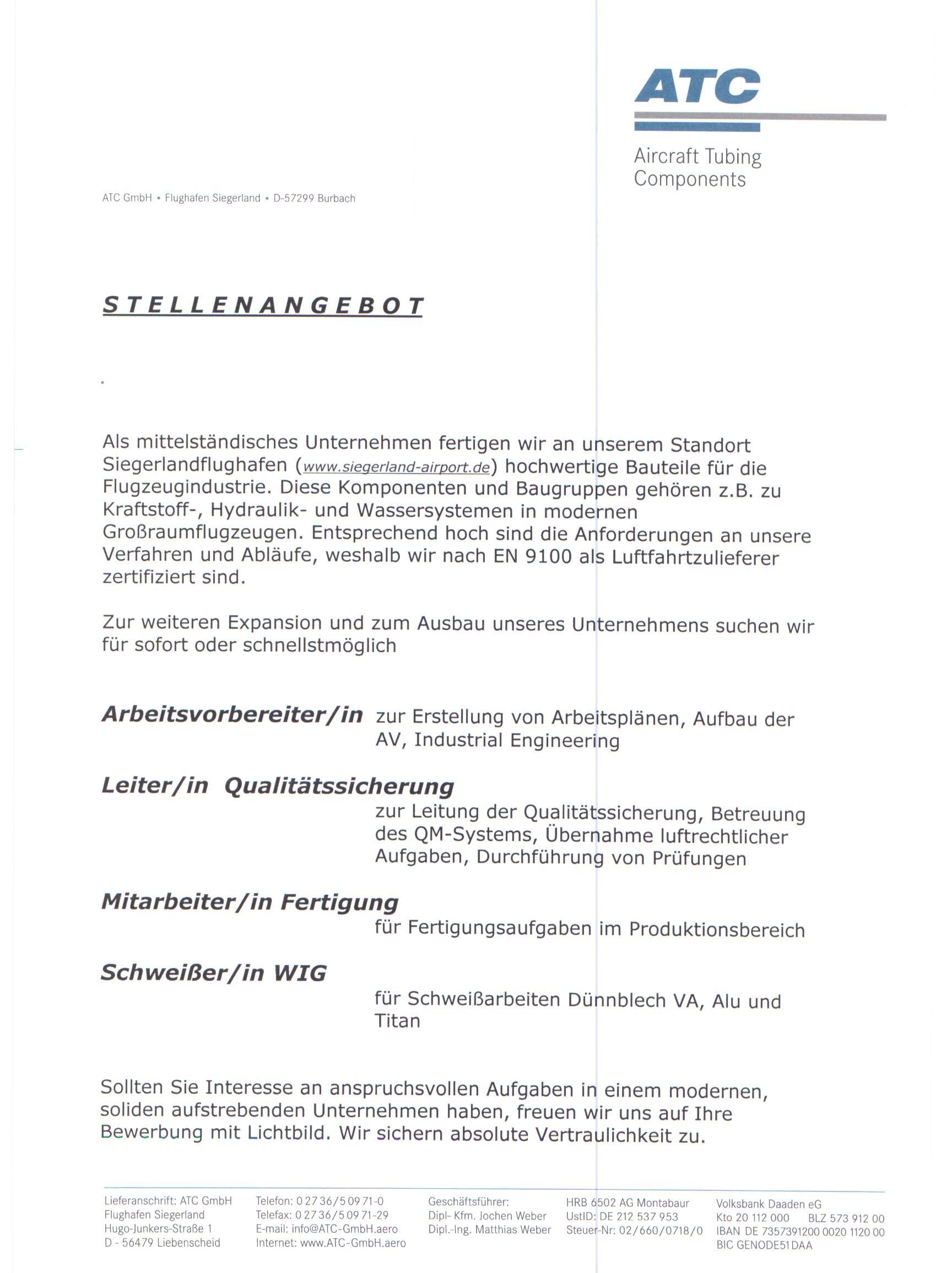 Stellenangebot